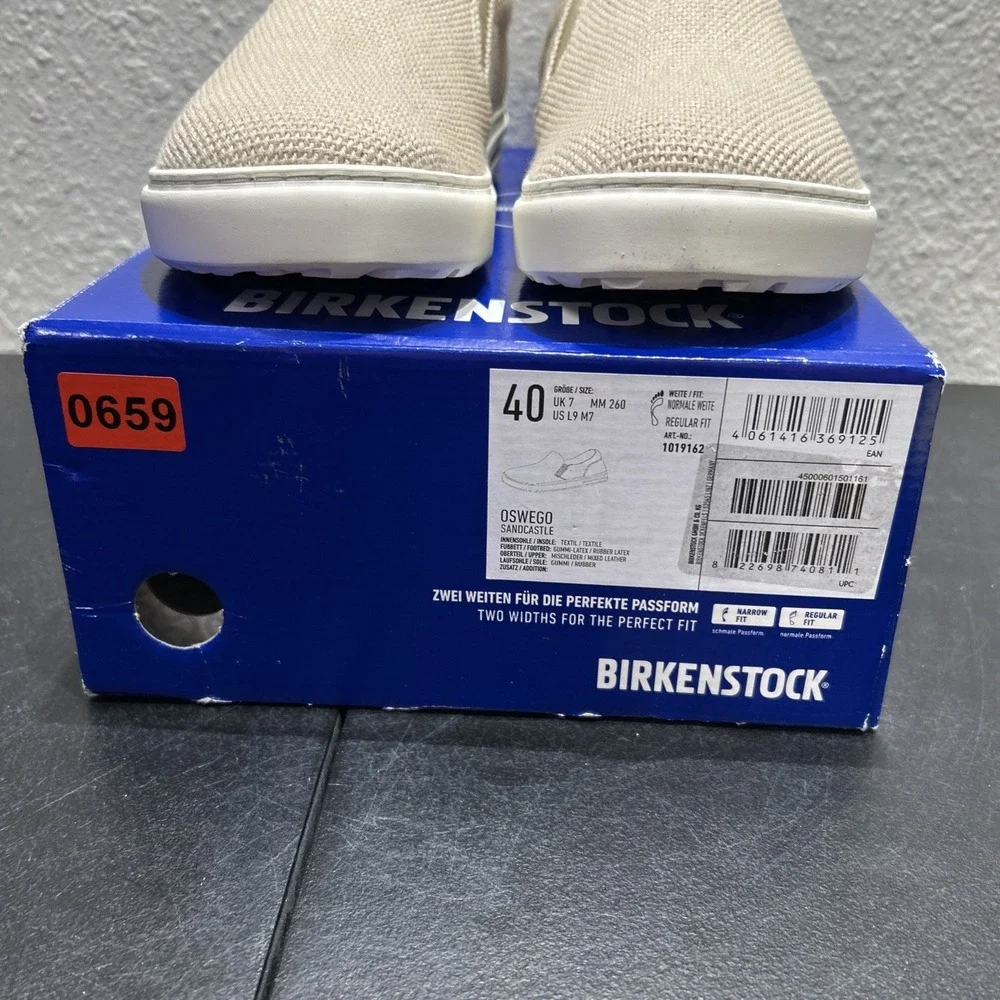 Birkenstock Oswego Textile Suede Sandcastle EU 40 US L9 M7 Womens Mens